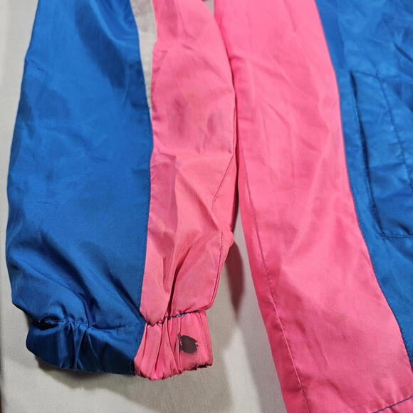 Athletic Works Colorful Sporty Retro Full Zip Windbreaker Jacket Womens XL 14-16 - Picture 3 of 9